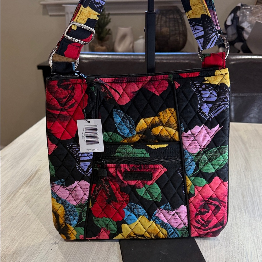 Vera Bradley Haven Rose Hipster Floral Quilted Crossbody Bag